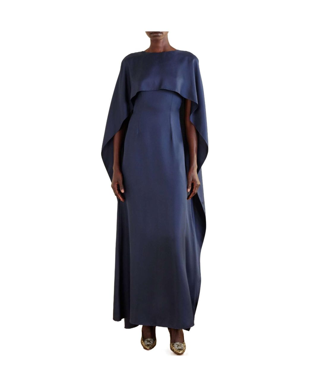Emilia Wickstead Blue Alphonse Silk Gown