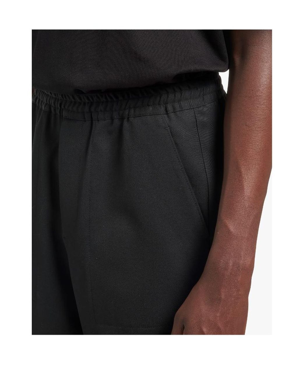 Prada Black Wool Bermudas for men