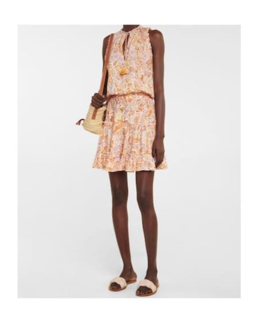 Poupette Pink Clara Printed Minidress
