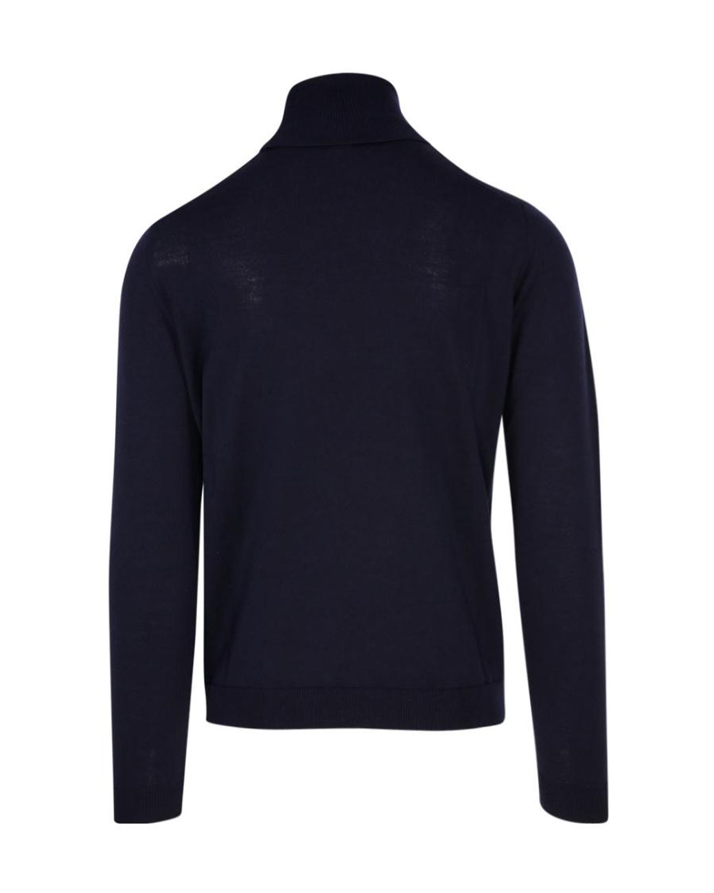 Roberto Collina Blue High-Neck Long-Sleeved Sweater for men