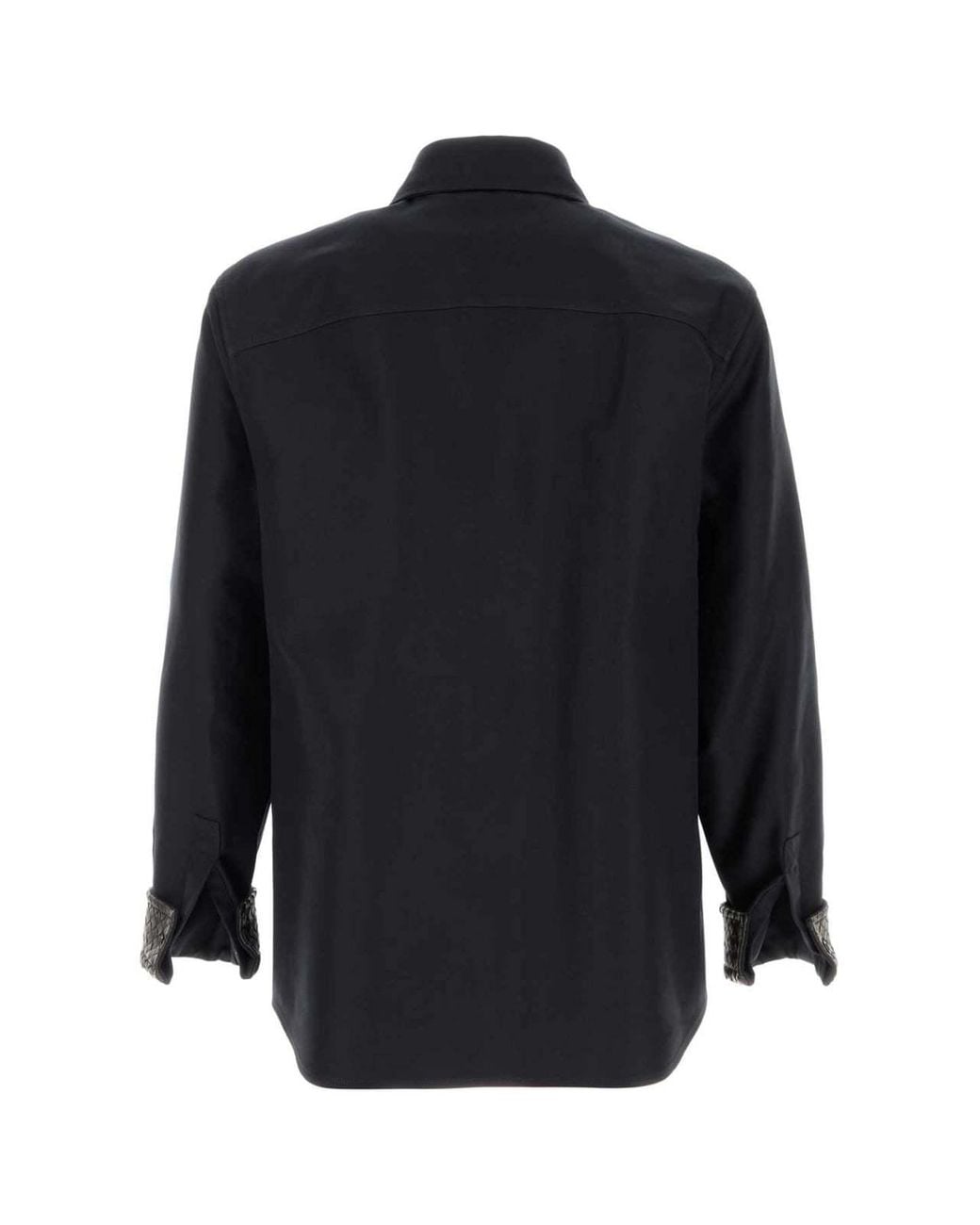Bottega Veneta Blue Gabardine Overshirt for men
