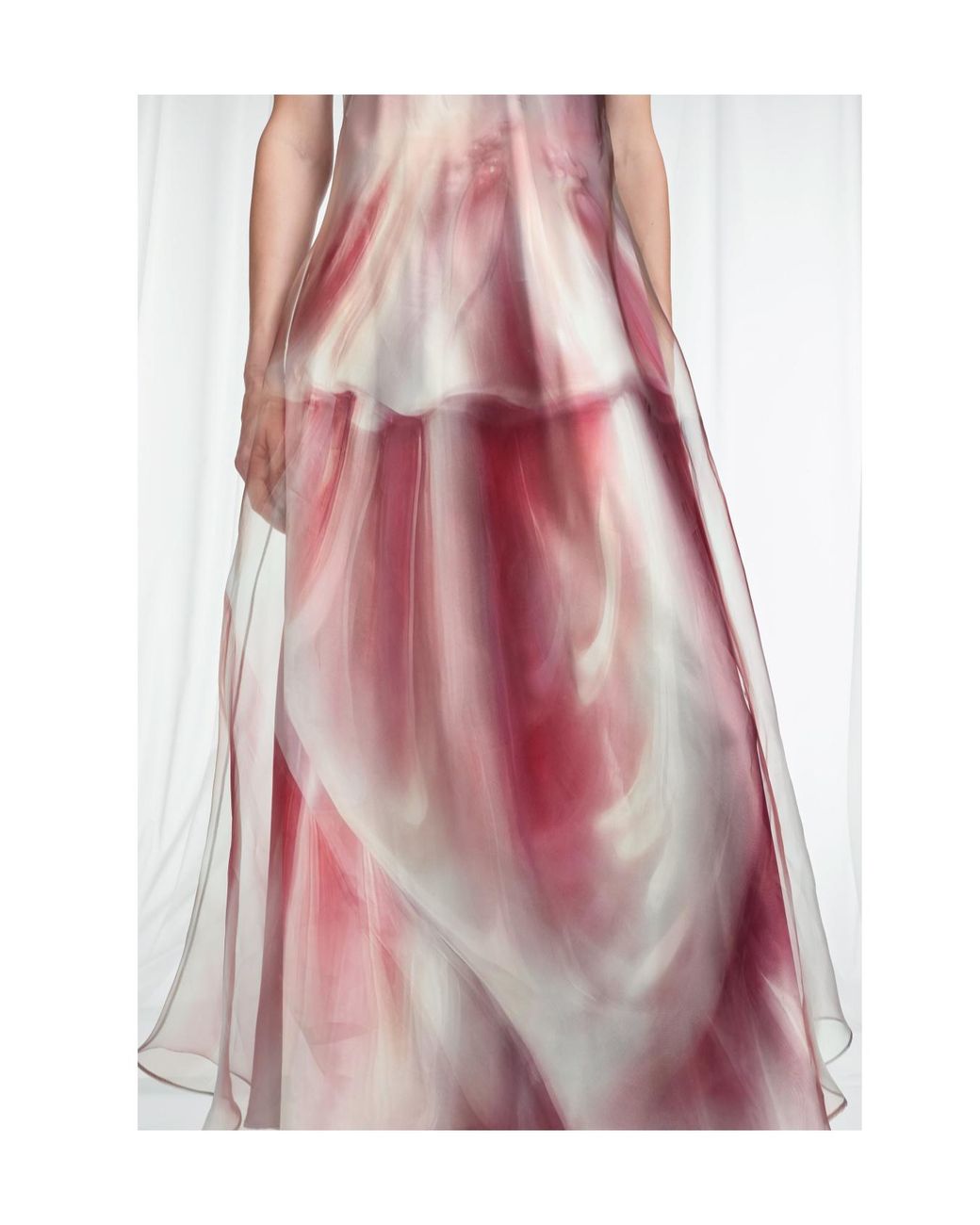 Maison Margiela Pink Trompe L'Oeil Organza Slip Dress