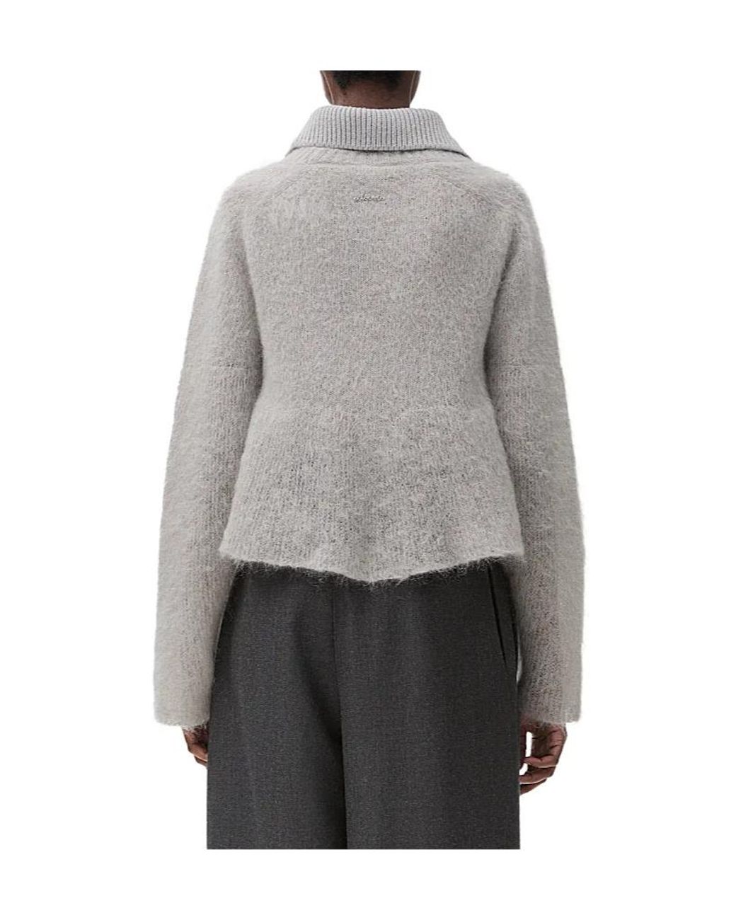 Loewe Gray Long-Sleeved Polo Jumper