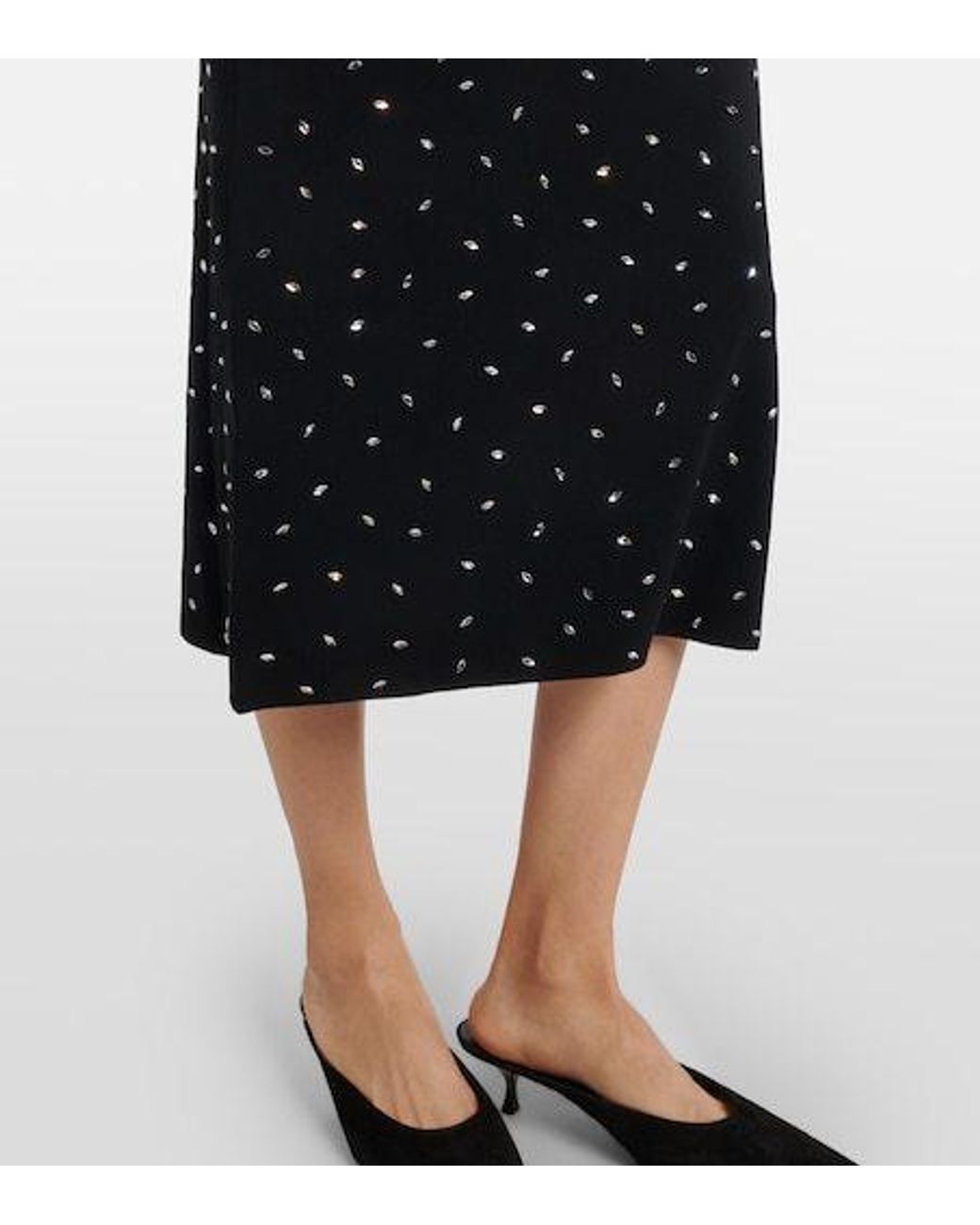 Altuzarra Black Geordie Embellished Jersey Midi Dress