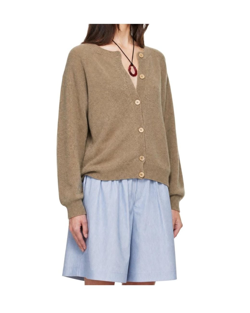 Baserange Blue Long-Sleeve Knit Cardigan