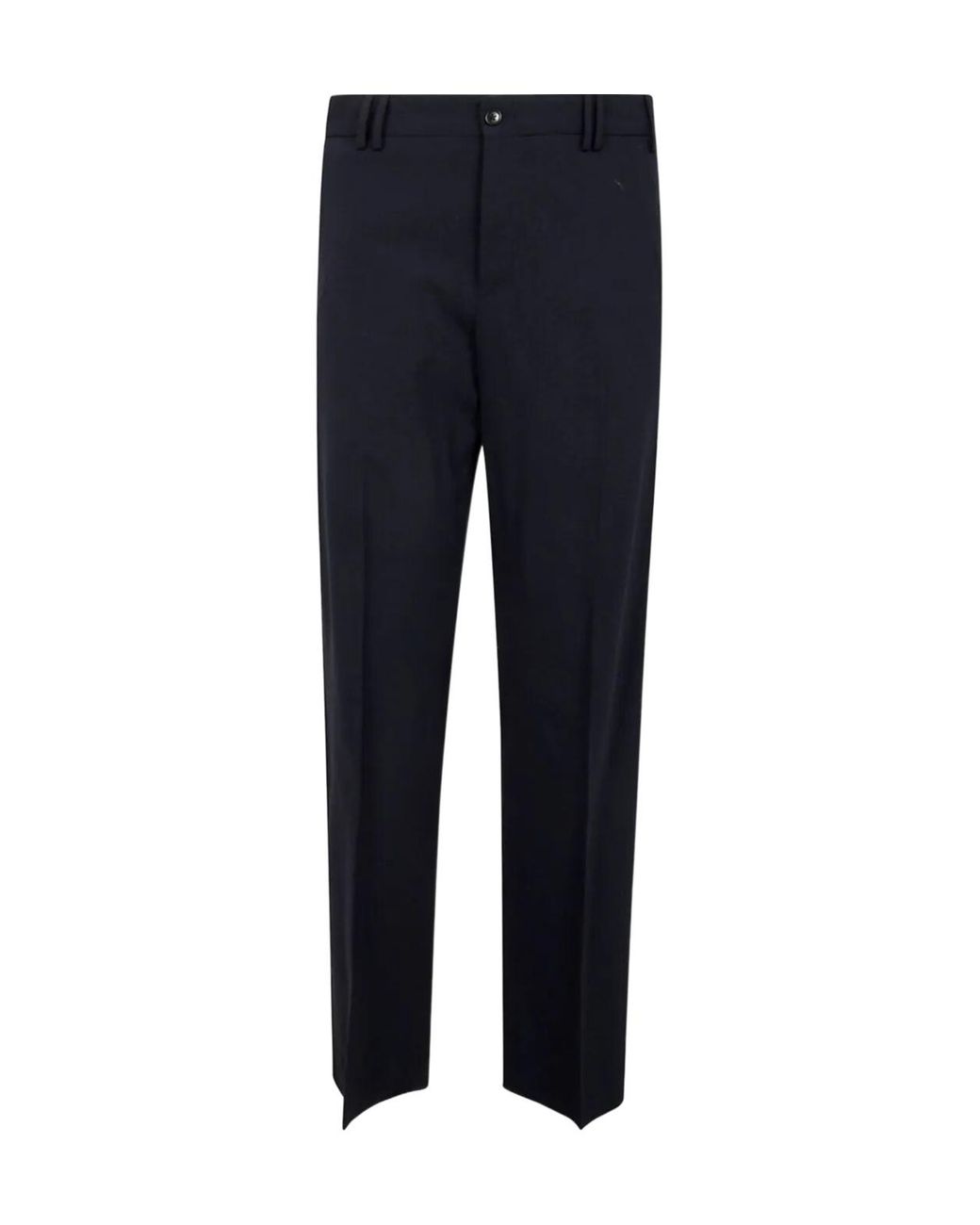 PT01 Blue Wool Straight-Leg Trousers for men