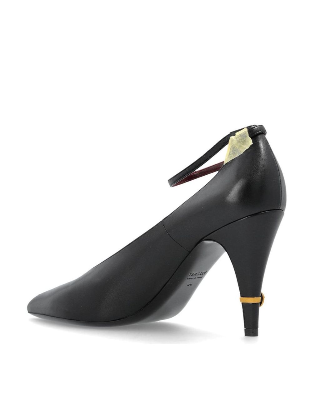 Versace Black Gianni Pointed-Toe Pumps
