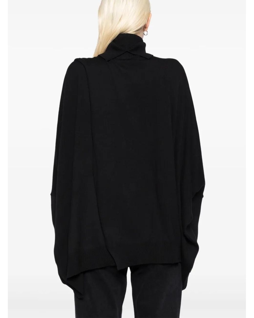 Junya Watanabe Black Roll-Neck Sweater