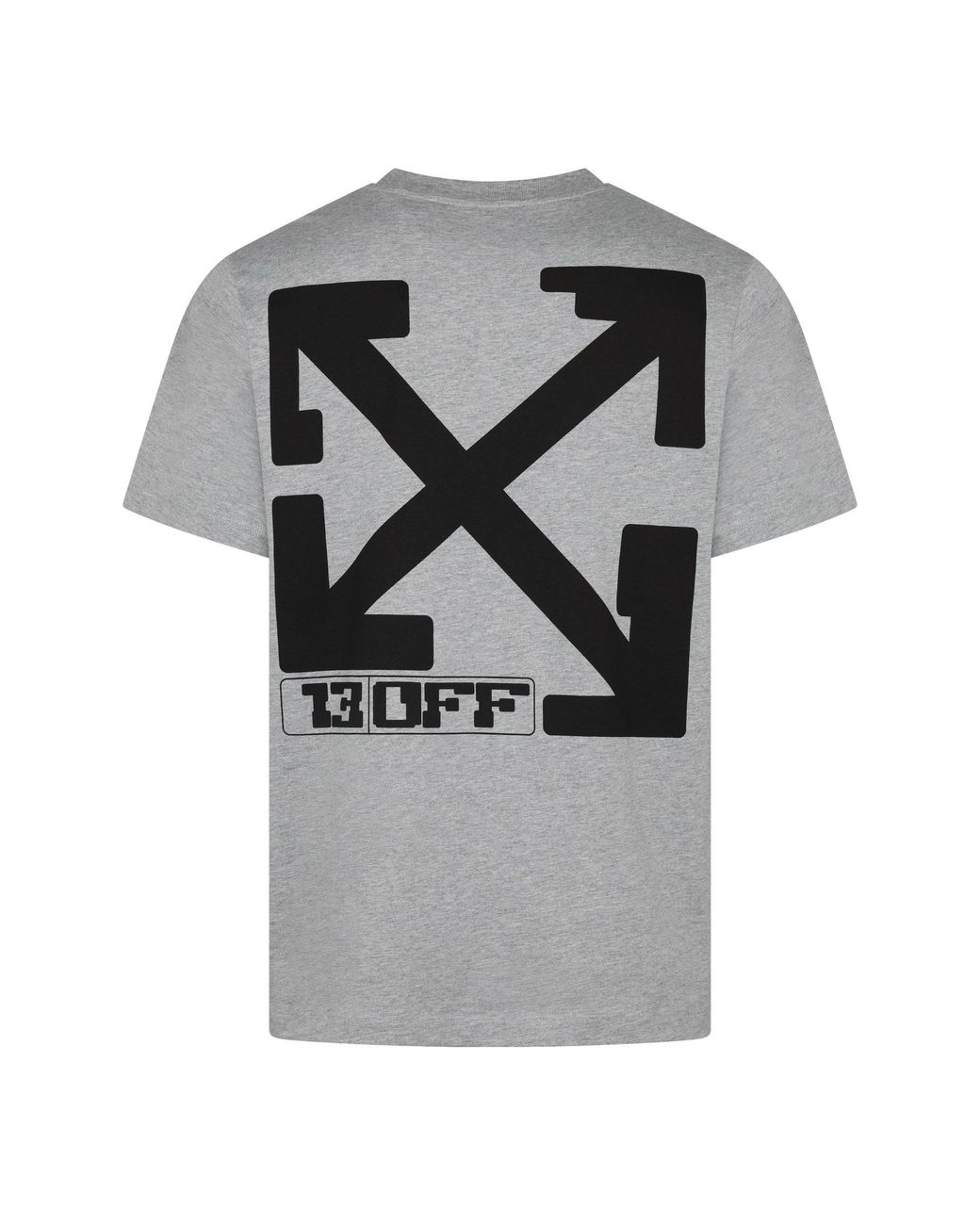 Off-White c/o Virgil Abloh Gray Round-Neck Short-Sleeved Shirt for men
