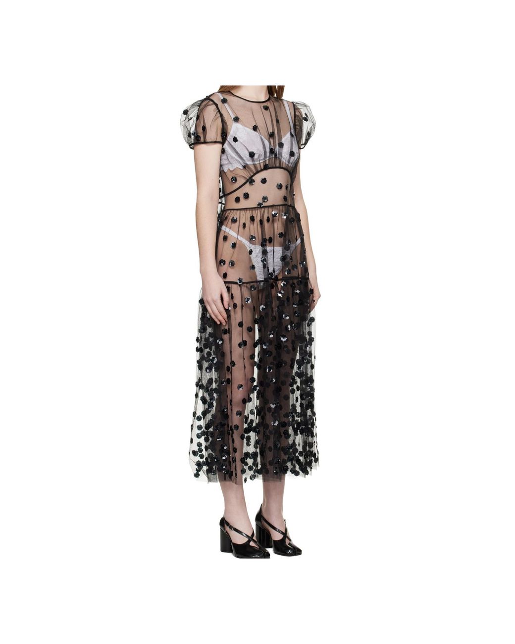 CECILIE BAHNSEN Black Tulle Dress