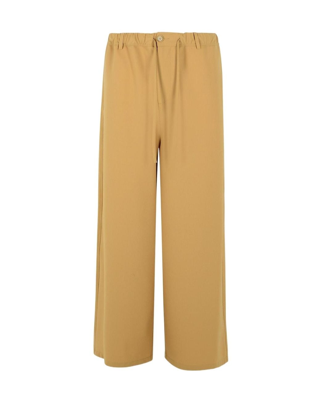 Marni Natural Straight-Leg Drawstring Trousers for men
