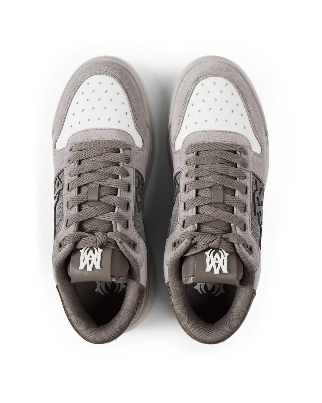 Amiri Gray Patchwork Low-Top Sneakers for men