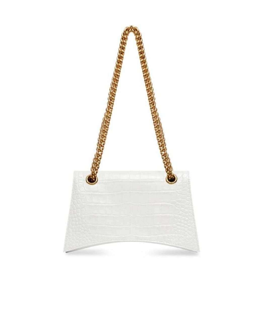 Balenciaga White Crush Small Shoulder Bag