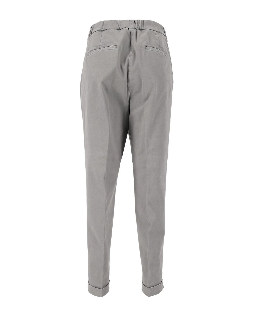Peserico Gray Pleated Tailored Trousers