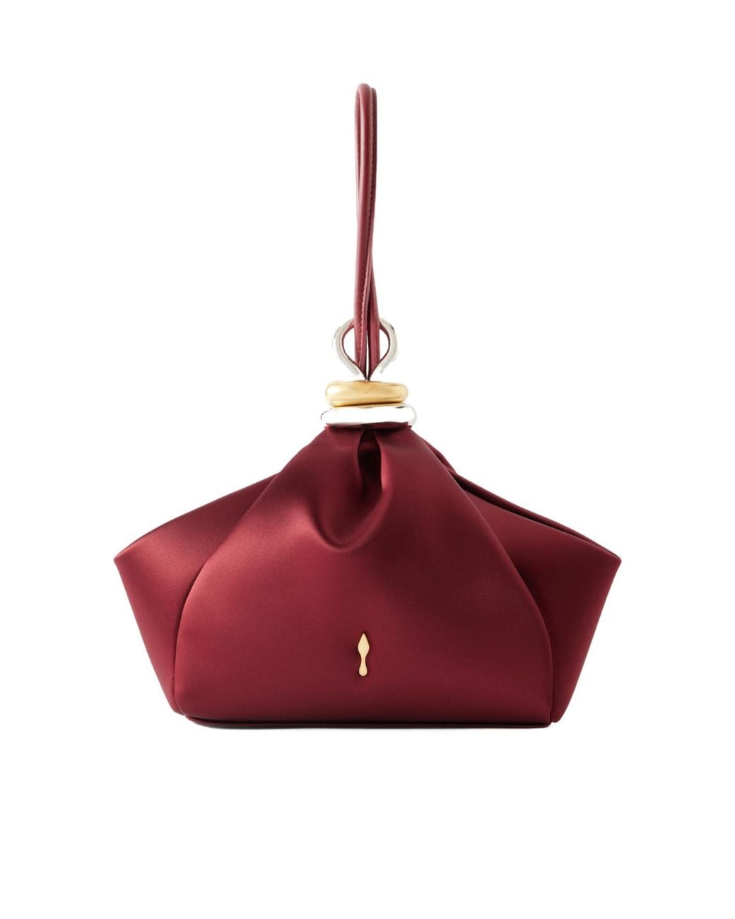Christian Louboutin Red Sabrina Satin Clutch