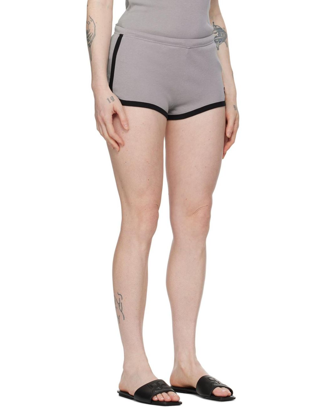 Courreges Gray Courrèges Contrast Mini Shorts