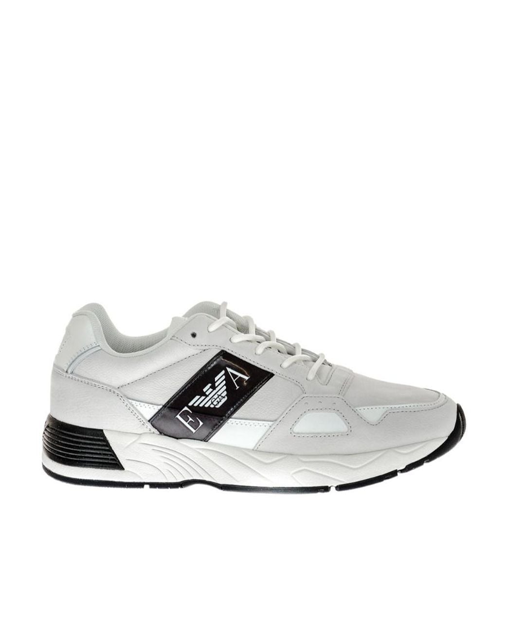 Emporio Armani White Logo Sports Shoes for men