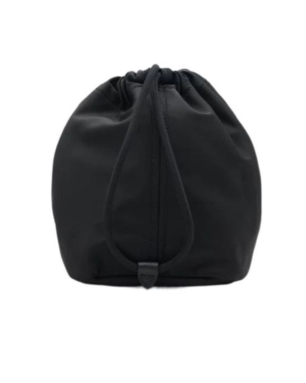 Burberry Black Logo Plaque Drawstring Pouch