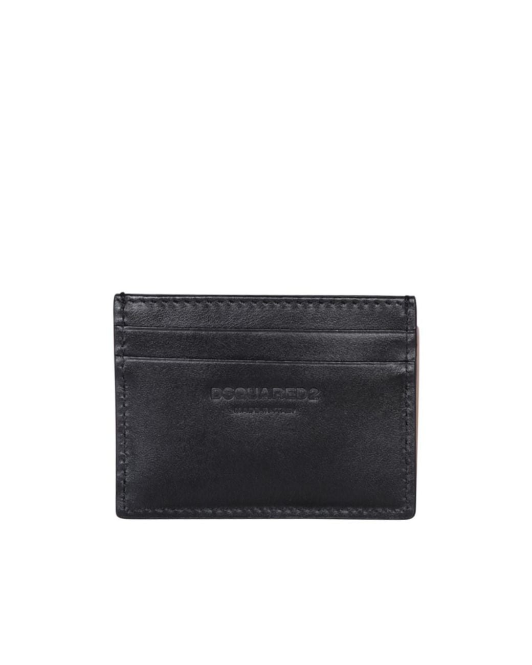 DSquared² Black Splash Icon Printed Card Holder for men