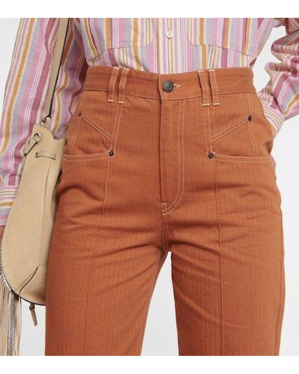 Isabel Marant Brown High-Rise Jeans