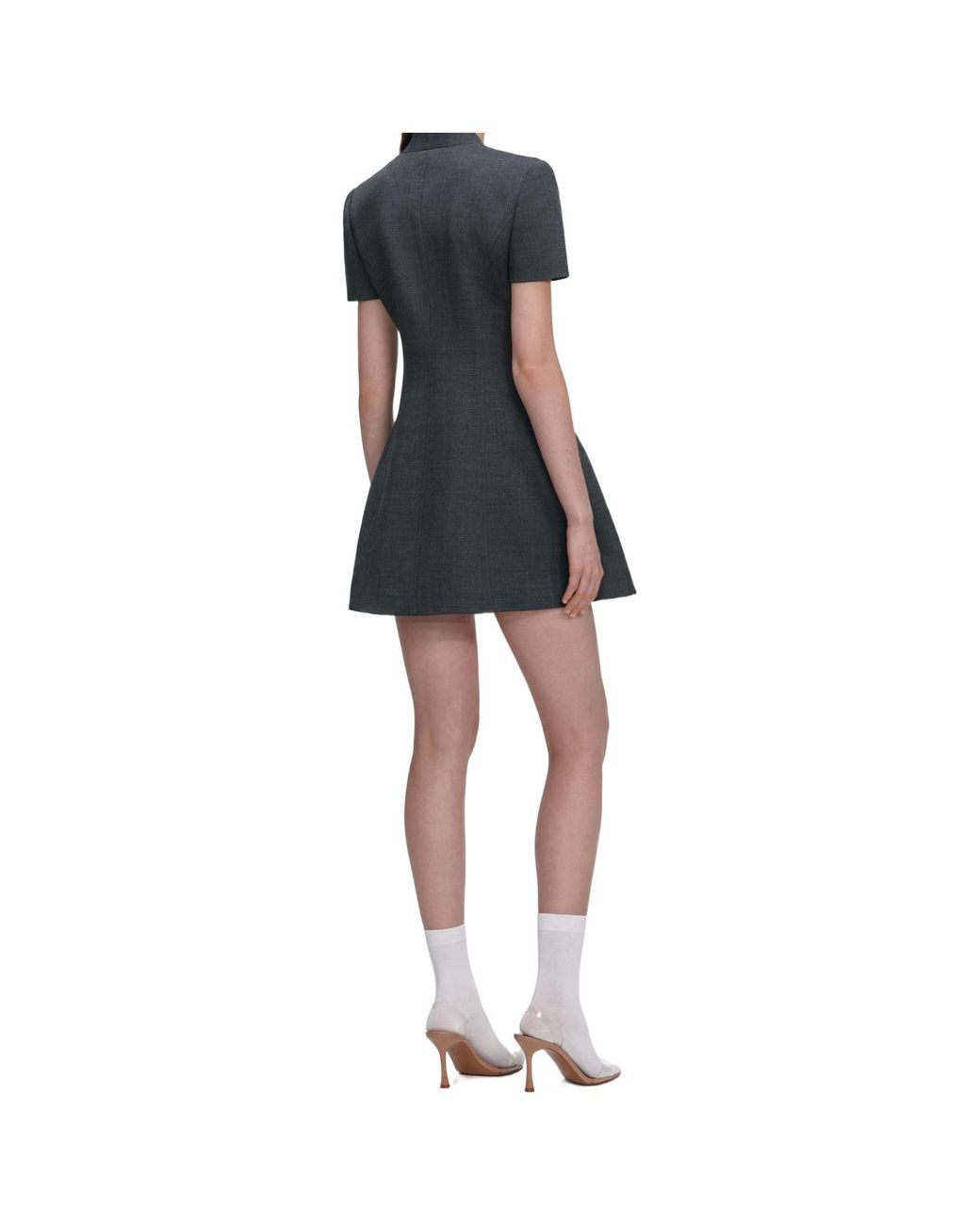 Self-Portrait Black Long-Sleeve Mini Dress