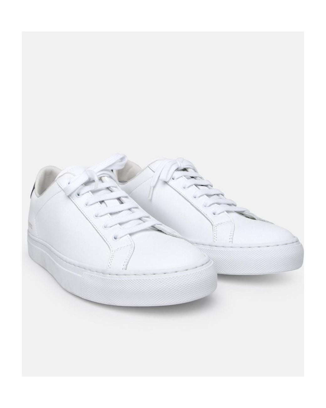 Common Projects White Round-Toe Lace-Up Sneakers for men