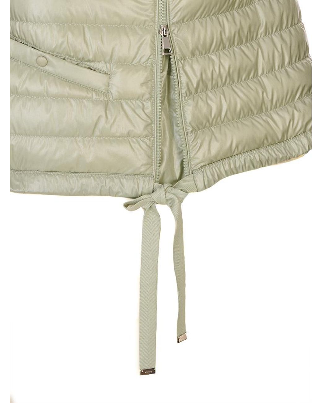 Moncler Gray Azalee Zip-Up Short Quilted Jacket