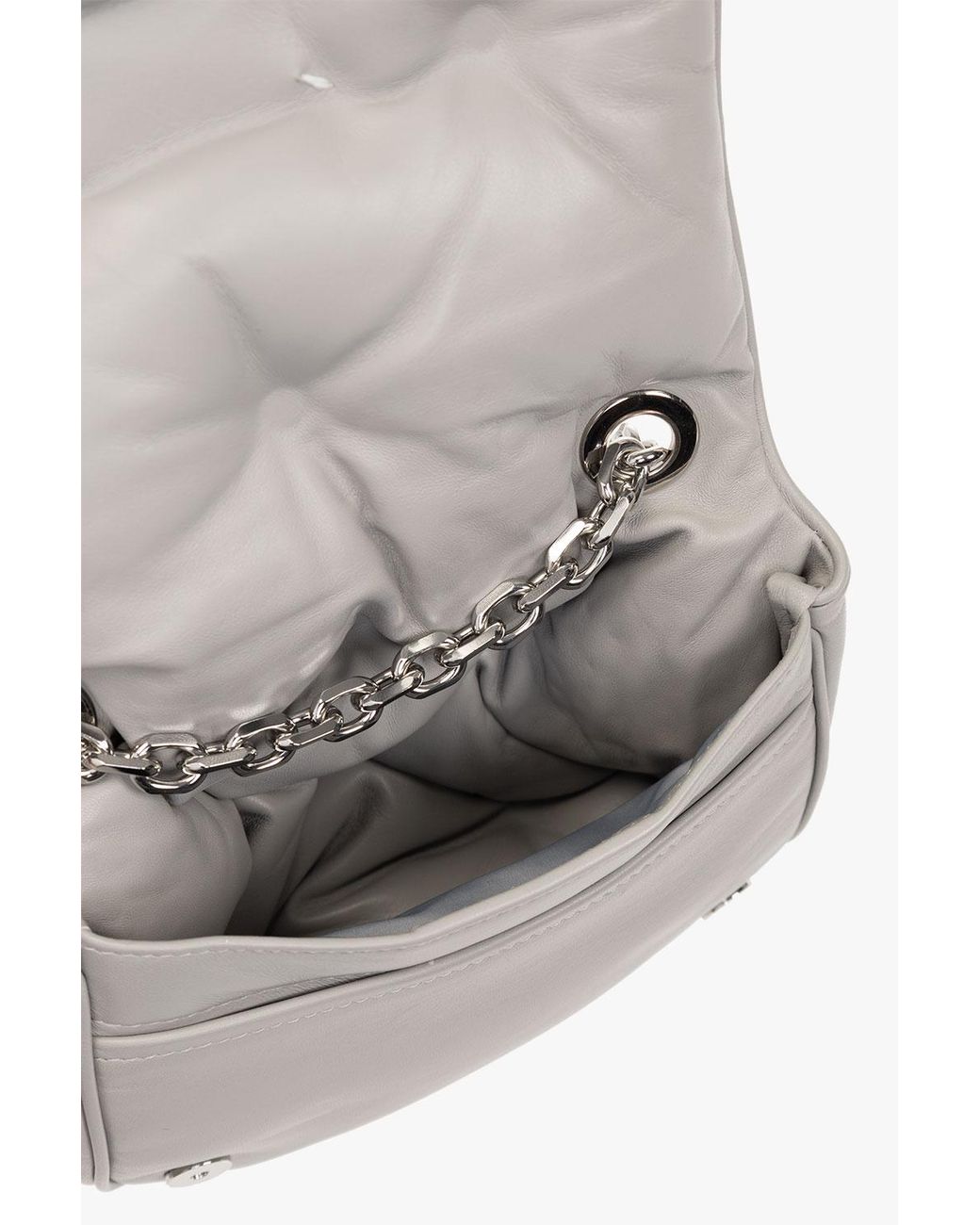 Maison Margiela Gray Glam Slam Quilted Messenger Bag