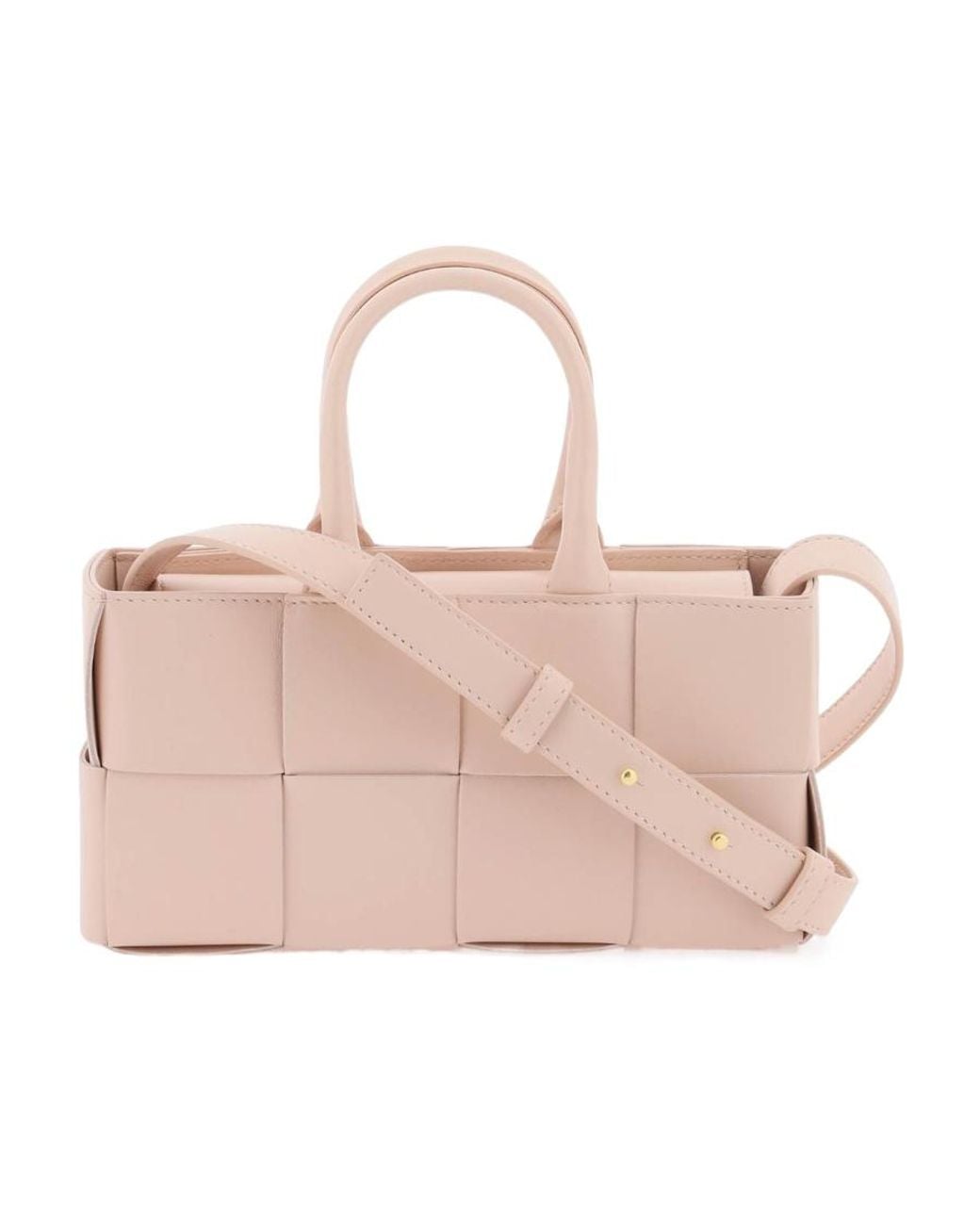 Bottega Veneta Pink Mini East-West Arco Tote Shoulder Bag