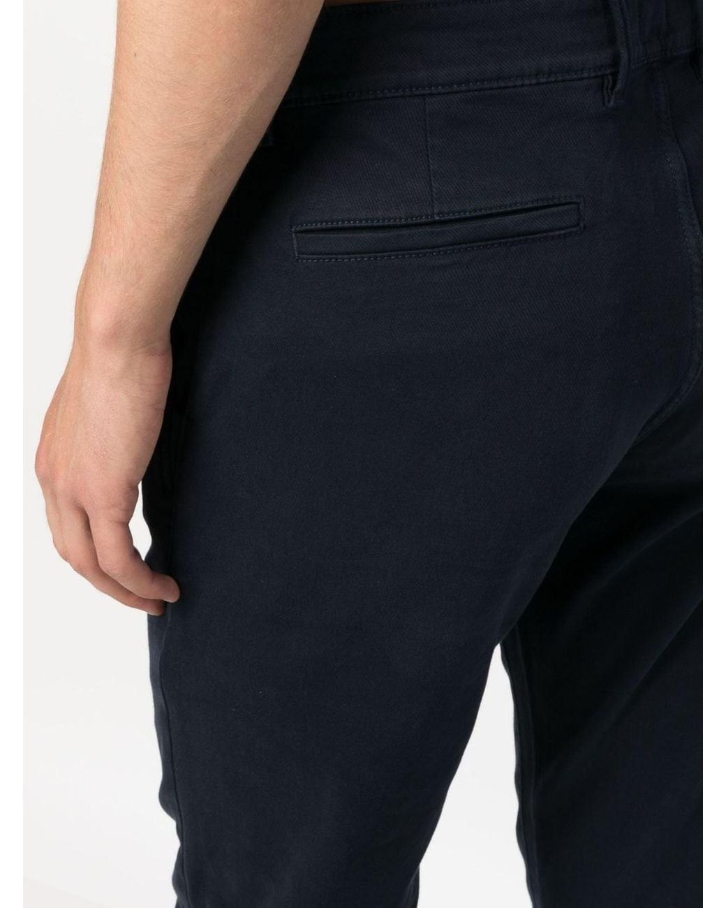Boss Blue Mid-Rise Tapered-Leg Trousers for men