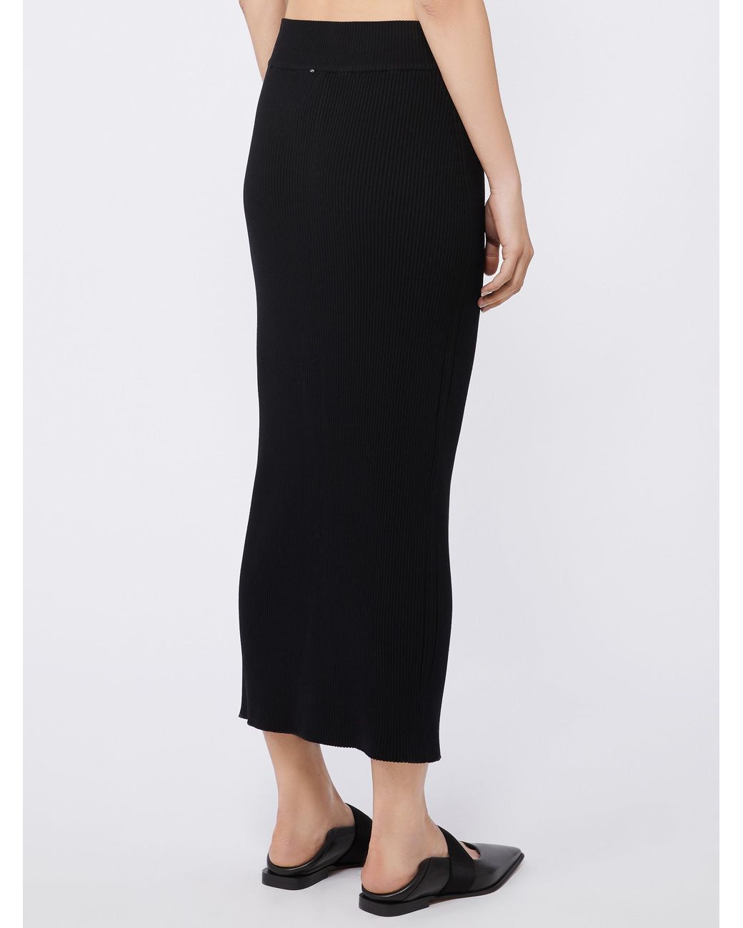 Sportmax Black Berry Zipped Knitted Skirt