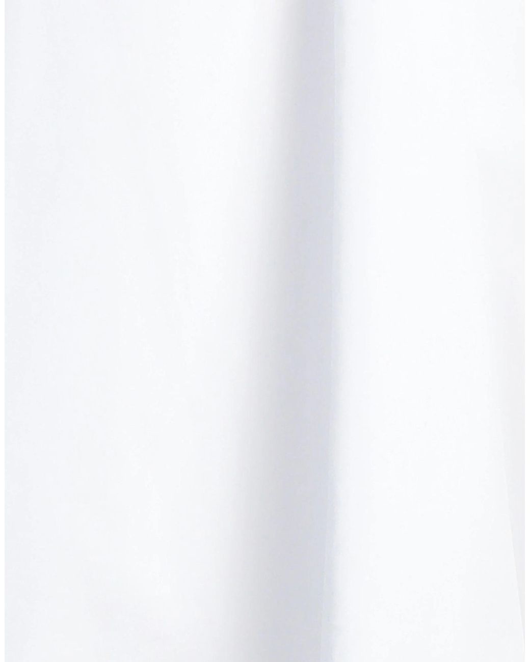 Max Mara White Solid-Color Twill Long-Sleeved Top