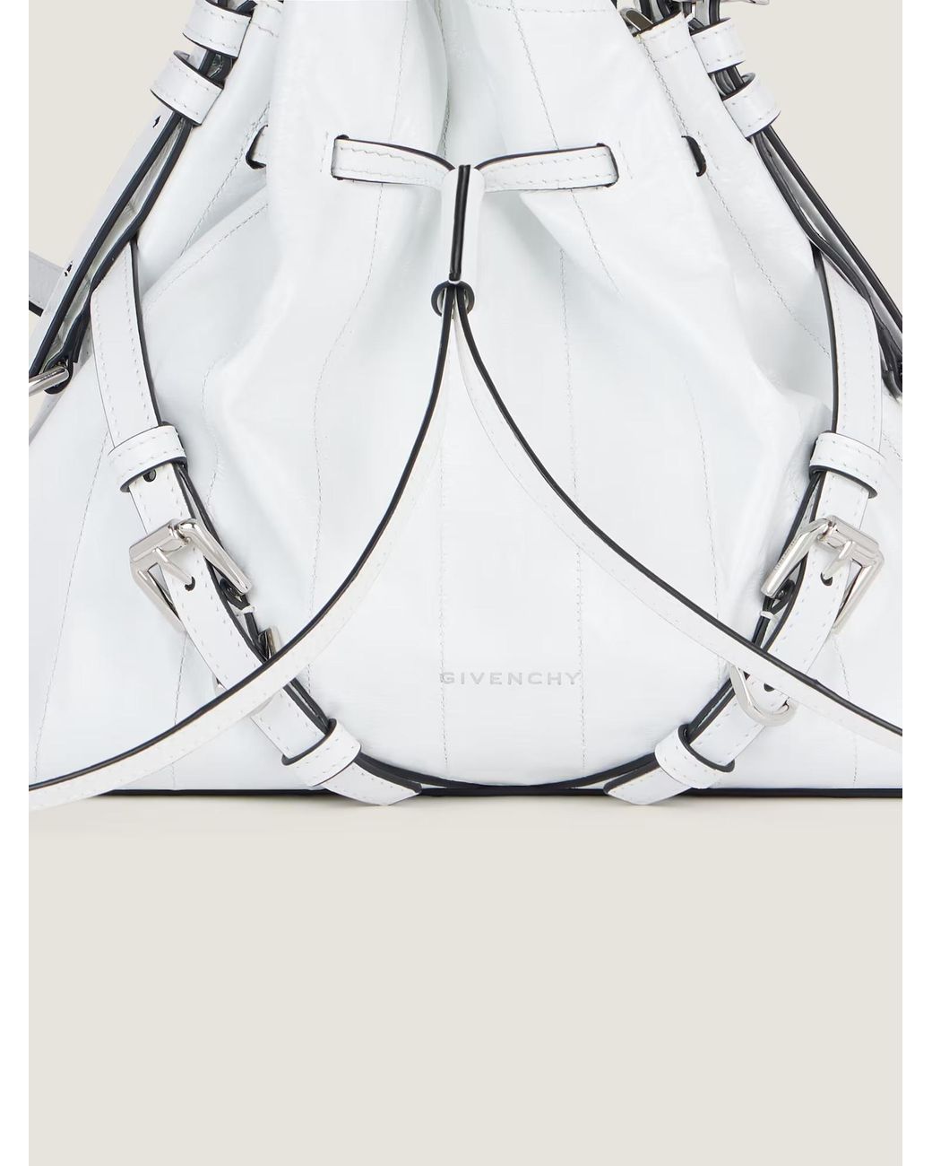 Givenchy White Voyou Small Bucket Bag