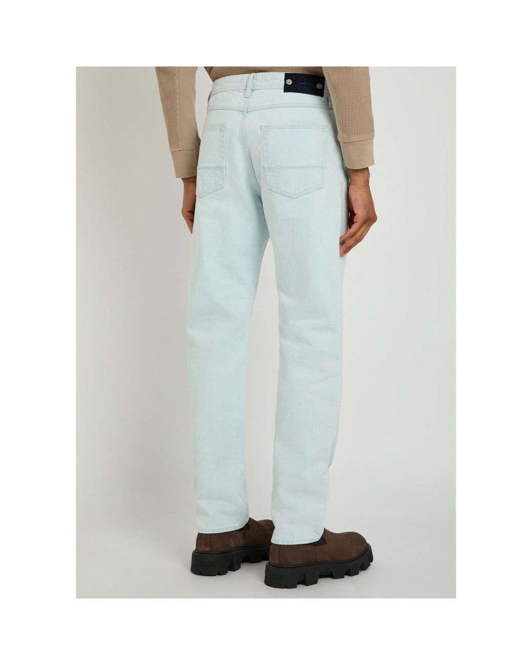 Stone Island Blue Straight-Leg Jeans for men