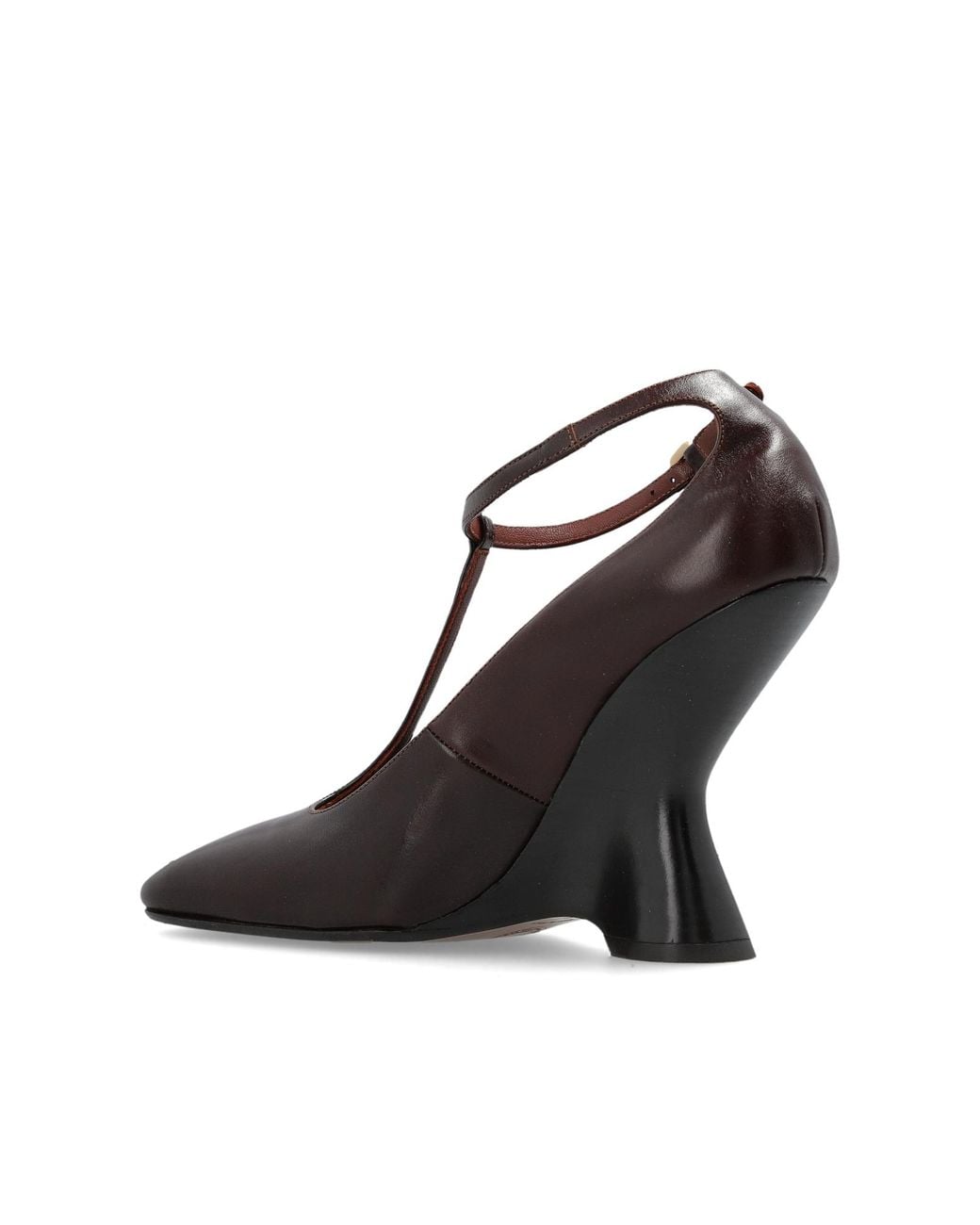 Dries Van Noten Black Wedge Heel Shoes