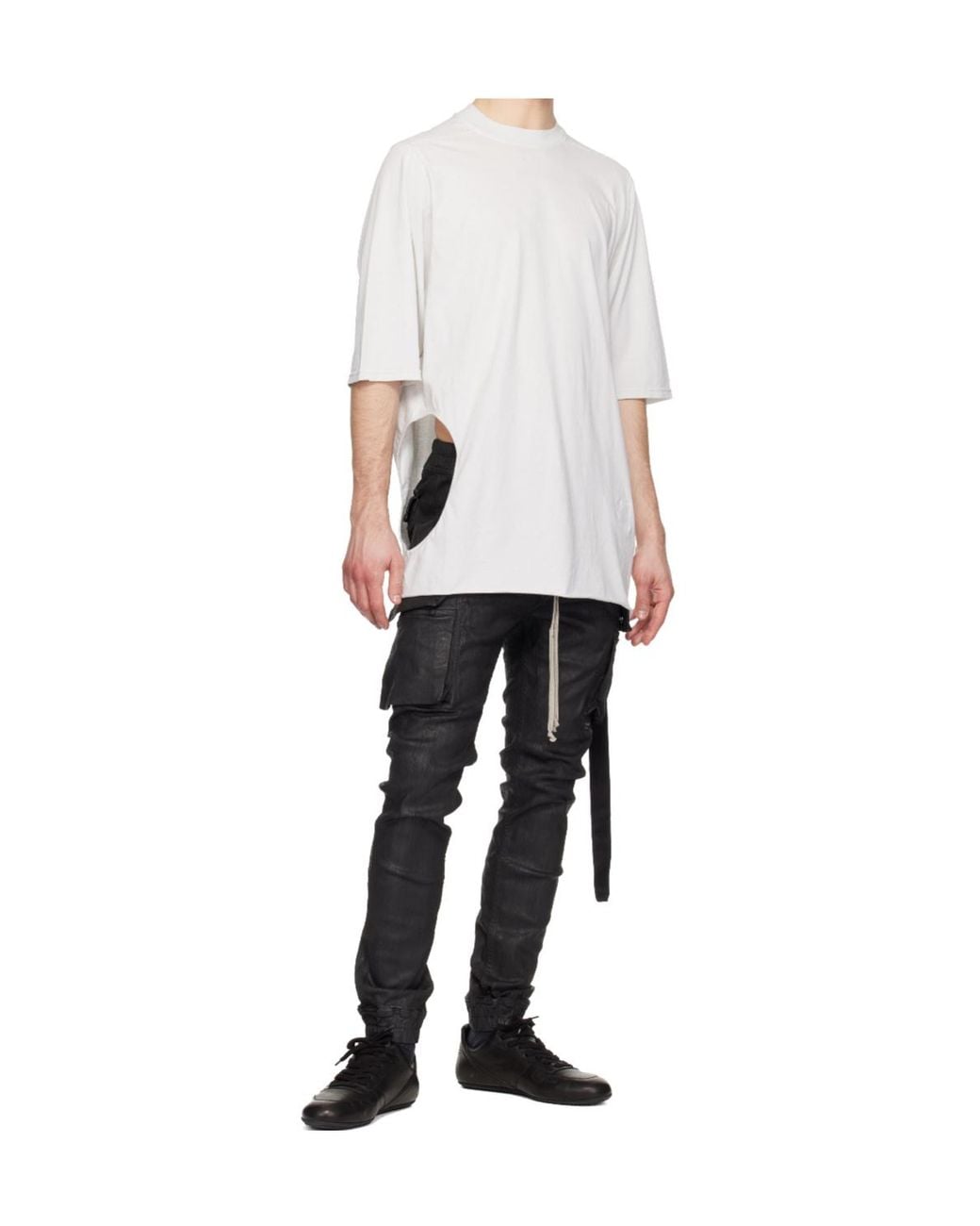 Rick Owens White Crew Neck T-Shirt for men