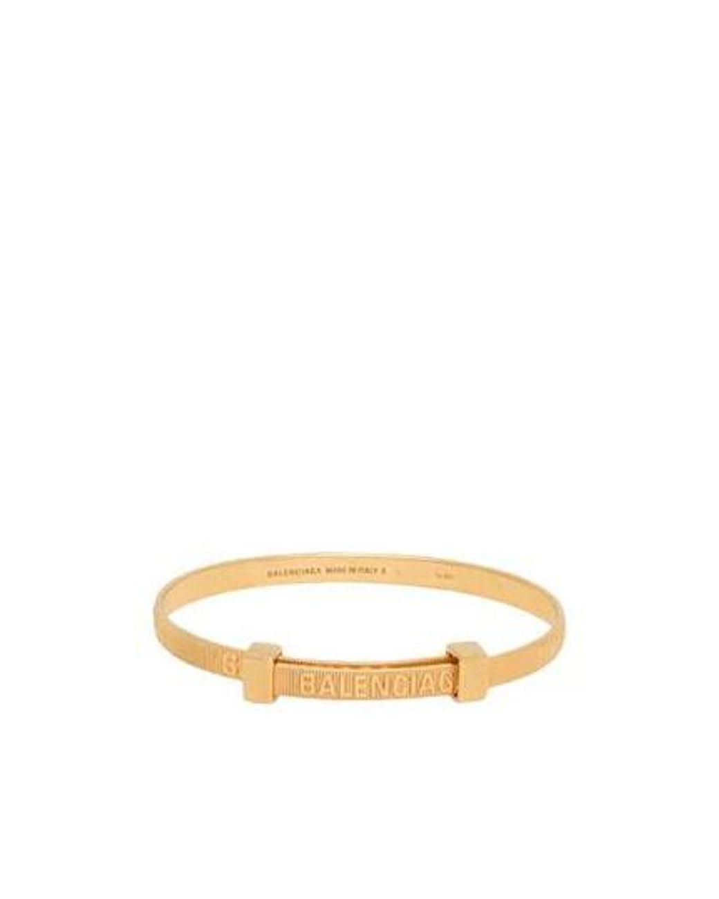 Balenciaga Metallic Thin-Toned Metal Bangle