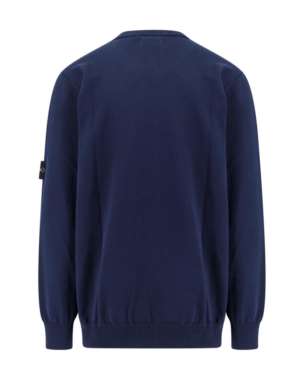 Stone Island Blue Compass Patch Crewneck Jumper for men