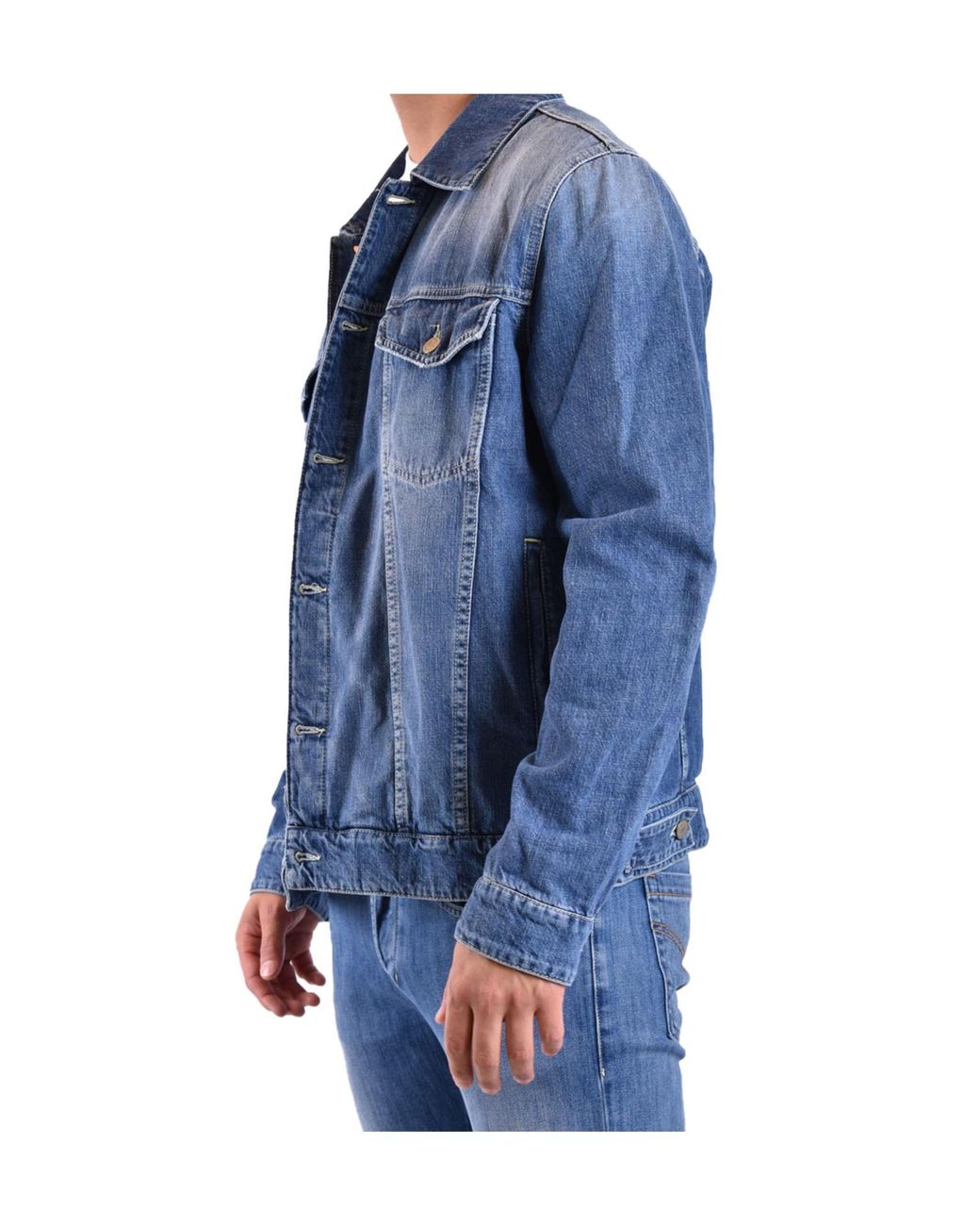 Dondup Blue Button Denim Jacket for men
