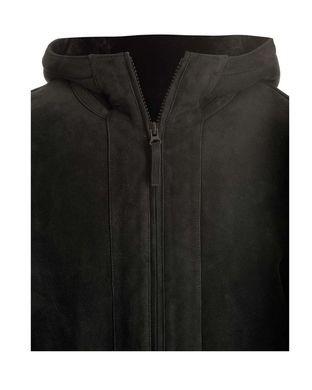 Stone Island Black Hooded Zipped Jacket for men