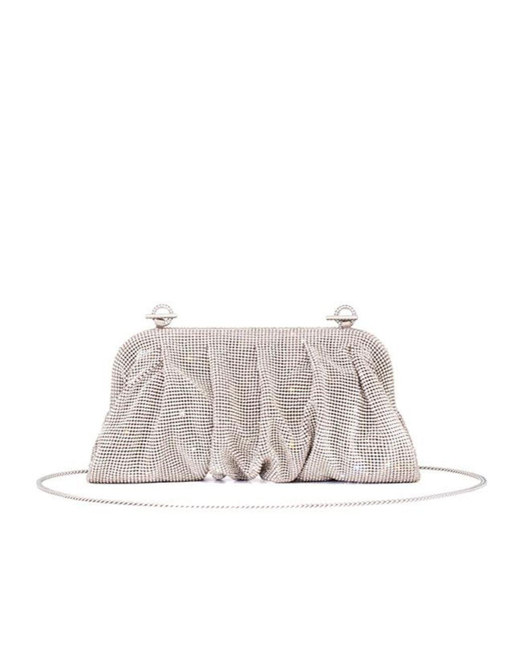 Benedetta Bruzziches Gray Venus La Grande Crystal Clutch Bag