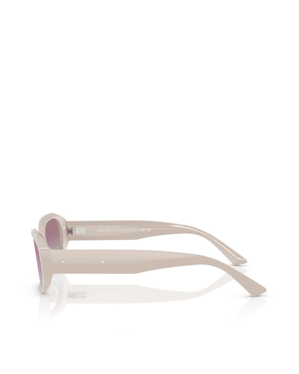 Jimmy Choo Pink Eyewear Oval Frame Sunglasses