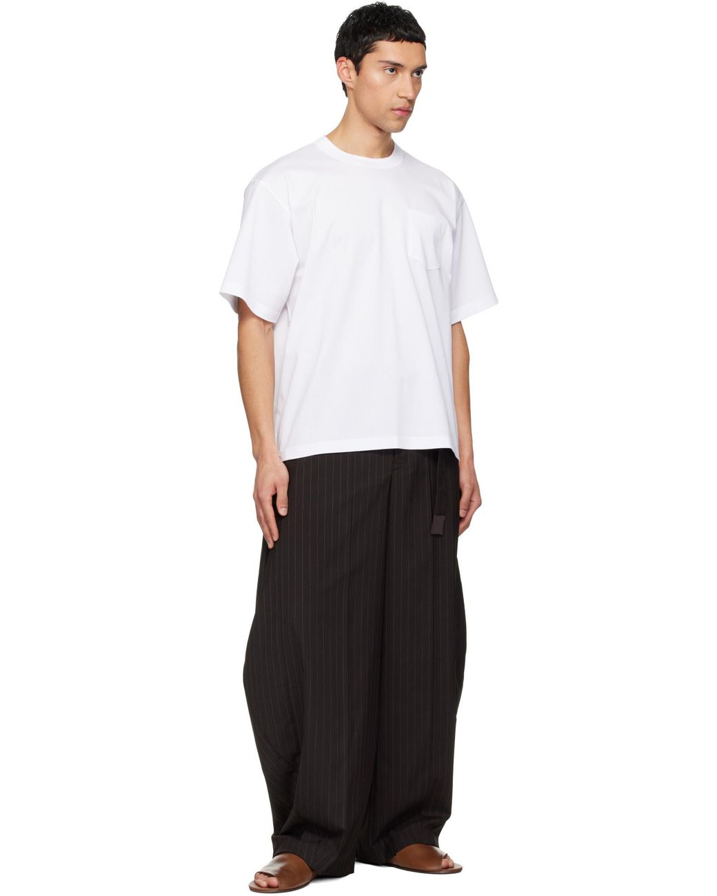 Sacai White Cotton Jersey T-Shirt for men