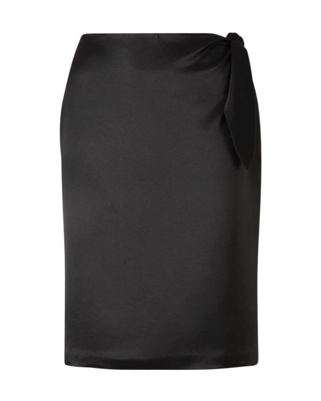 Saint Laurent Black Silk Satin Mini Skirt