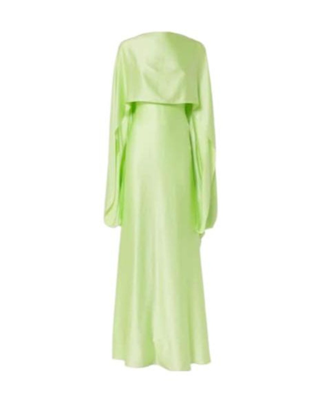 Roksanda Green Caped Satin Gown