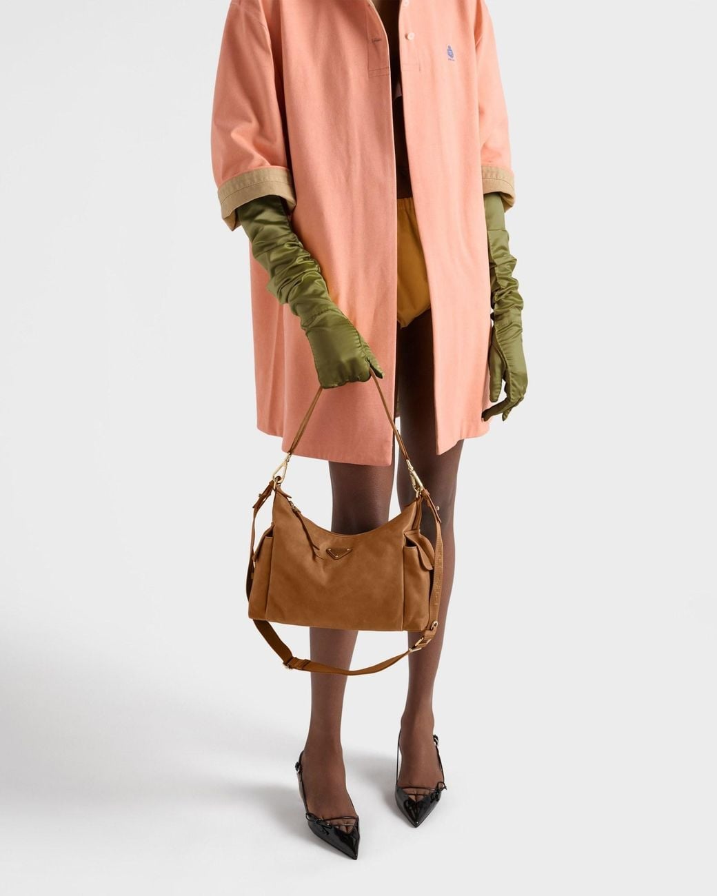 Prada Brown Explore Large Nappa Leather Bag