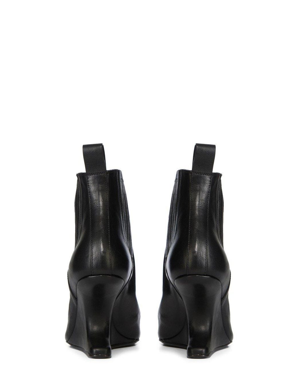 Rick Owens Black Pointed Toe Taco Boots