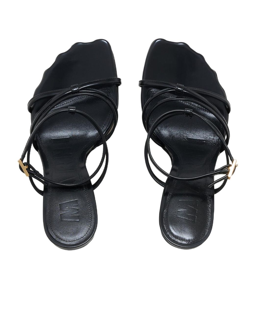 Marni Black Leather Sandals