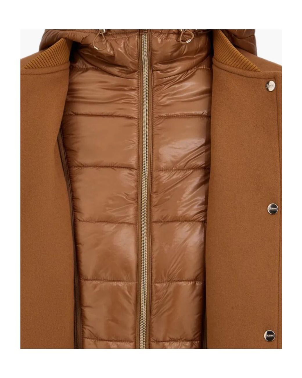Herno Brown Hooded Short Coat