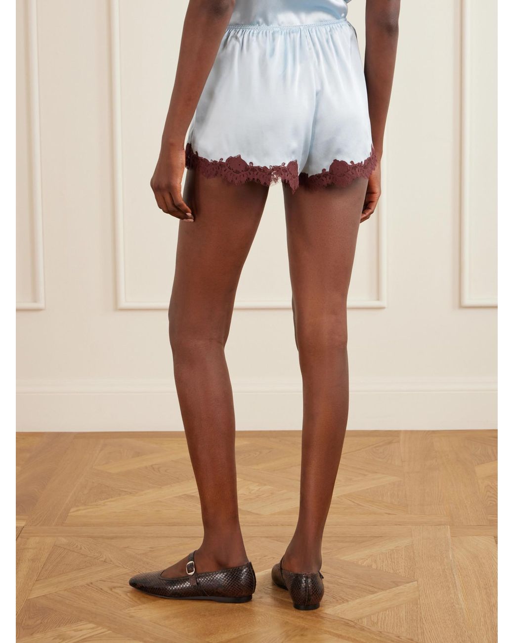 Doen Blue Silk Shorts
